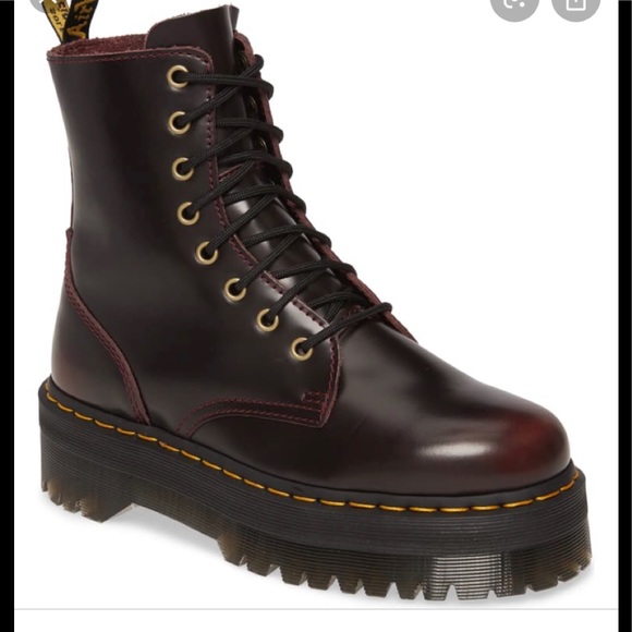Dr. Martens Shoes - Dr. Martens Jadon cherry platform boots 8